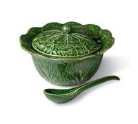 Certified International Le Jardin - Tureen 3D de repollo verde con cucharón