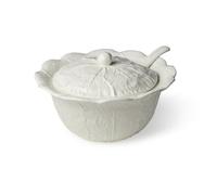 Certified International Tureen 3D de repollo blanco con cucharón de hojas