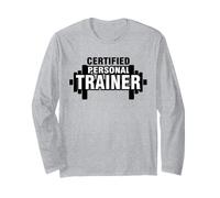 Certified Personal Trainer Women Gym Workout Fitness Trainer Manga Larga