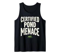 Certified Pond Menace Nature Humor Animal Lover Camiseta sin Mangas