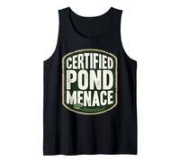 Certified Pond Menace Nature Humor Animal Lover Camiseta sin Mangas