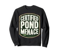 Certified Pond Menace Nature Humor Animal Lover Sudadera