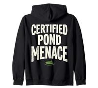 Certified Pond Menace Nature Humor Animal Lover Sudadera con Capucha