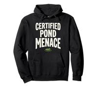 Certified Pond Menace Nature Humor Animal Lover Sudadera con Capucha