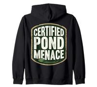 Certified Pond Menace Nature Humor Animal Lover Sudadera con Capucha