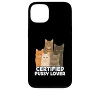 Certified Pussy Lover Funny Pussy Cat Meme Adult Joke Carcasa para iPhone 13