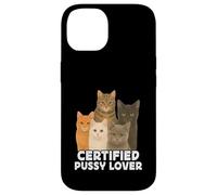 Certified Pussy Lover Funny Pussy Cat Meme Adult Joke Carcasa para iPhone 14