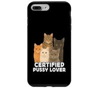 Certified Pussy Lover Funny Pussy Cat Meme Adult Joke Carcasa para iPhone 7 Plus/8 Plus