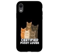 Certified Pussy Lover Funny Pussy Cat Meme Adult Joke Carcasa para iPhone XR