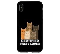 Certified Pussy Lover Funny Pussy Cat Meme Adult Joke Carcasa para iPhone XS MAX