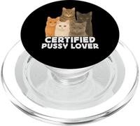 Certified Pussy Lover Funny Pussy Cat Meme Adult Joke PopSockets PopGrip para MagSafe