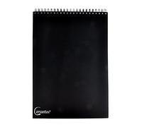 Cervantes PB345 - Block de dibujo, 80 hojas, con tapa de polipropileno, A4, 21 x 29.7 cm, color negro