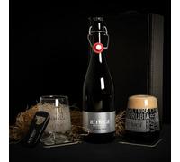 Cerveza artesana ARRIACA IMPERIAL RUSSIAN STOUT Pack Regalo Premium (Estuche 1x75cl + 2 Vasos)