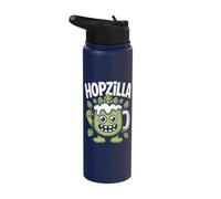 Cerveza artesanal Hopzilla Hops Monster IPA Ale Humor Stainless Steel Insulated Water Bottle