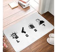 Cerveza Banger-LGBT-Freedom Alfombra Exterior Cómoda Felpudos Entrada Absorbente Felpudos para Ducha Cocina Inodoro 40X60Cm