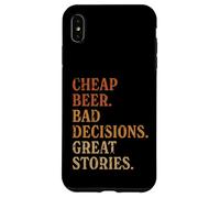 Cerveza barata malas decisiones grandes historias divertido diseño de barra de buceo Carcasa para iPhone XS Max