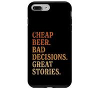 Cerveza barata malas decisiones grandes historias divertido diseño de barra de buceo Carcasa para iPhone 7 Plus/8 Plus
