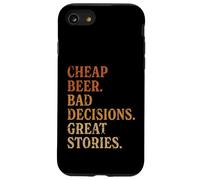 Cerveza barata malas decisiones grandes historias divertido diseño de barra de buceo Carcasa para iPhone SE (2020) / 7 / 8
