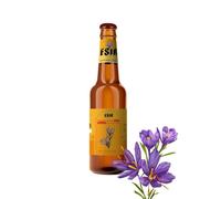 Cerveza de Azafrán ESIR: Cerveza artesanal premium con azafrán | Suave, aromática y dorada | Botella de 330 ml (Pack de 6)