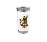 Cerveza de Pastor Alemán Vaso térmico de acero inoxidable de doble pared