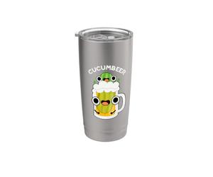 Cerveza de pepino Divertido Juego de palabras Vaso térmico de acero inoxidable de doble pared