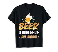 Cerveza Dubliner's Language Love Pub Día de San Patricio Hombres Mujeres Camiseta