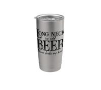 Cerveza helada de cuello largo nunca rompió mi corazón Vaso térmico de acero inoxidable de doble pared