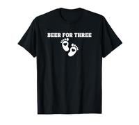 Cerveza New Dad para Three Baby Feet Hearts Camiseta