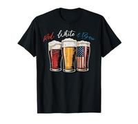 Cerveza Red White & Brew American Patriotic Happy 4 de julio Camiseta