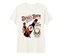 Cerveza Rockabilly Devil Girl Home Brewing Retro Pinup de los años 50 Camiseta Premium