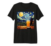 Cerveza Surrealista Noche Estrellada Camiseta Premium