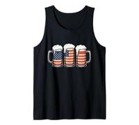 Cervezas Star Spangled 4 de Julio, diversión de Fiesta de Bebidas 4 de Julio Camiseta sin Mangas