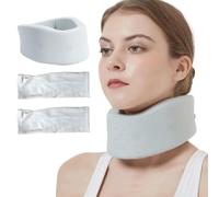 cervicales dolor cuello collarín cervical Almohada cervical de espuma suave, cuello universal, soporte de cuello ajustable para dormir, alivia el la presión espinal,con 2 juegos de cambio - azul