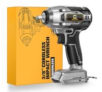Cerycose Llave de impacto inalámbrica para batería Dewalt 250FT-LBS 3/8" 340N.m pistola de impacto eléctrica sin escobillas incluye luz de trabajo LED, llave de impacto de 2400 rpm, herramienta