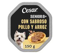 Cesar 14 x 150 g Senior 8+ Bandeja con trozos de Pollo y arroz en gelatina
