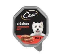28 tarrinas x 150 g (20 + 8 tarrinas ¡gratis!) Cesar Buey Tarrina en Paté para Perros