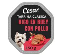 César Tarrina para perros clásicos de buey de 150g [pack de 14]