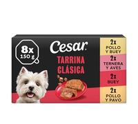 Cesar Comida húmeda para perros – Selección de clásicos en paté – Pack 3 x 8 x 150 g
