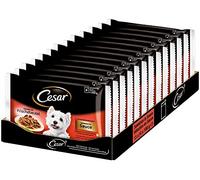Cesar Comida Húmeda para Perros, Selección Carnes Mixtas en Salsa, Multipack (Pack de 13 x 4 Bolsitas x 100g)