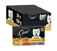 Cesar Comida Húmeda para Perros, Selección Recetas Campesinas en Salsa, Multipack (Pack de 6 x 4 tarrinas x 150g)