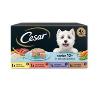 Cesar Comida Húmeda para Perros Senior, Selección Carnes Mixtas (4 tarrinas x 150g)