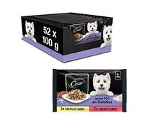 Cesar Comida Húmeda para Perros Senior, Selección Carnes Mixtas en Gelatina, Multipack (Pack de 13 x 4 Bolsitas x 100g)