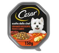 Cesar - Comida para Perros Selección del Chef, delicias de Temporada con Buey suculento, Patata y Zanahoria, 150 g, 14 tarrinas