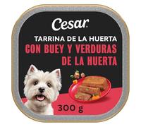 Cesar Comida Húmeda en gelatina para Perros Sabor Buey y Verduras (Pack de 20 Tarrinas x 300g)