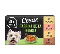 Cesar Comida Húmeda para Perros, Recetas de la Huerta en Paté y Gelatina, Multipack (Pack de 6 x 4 Tarrinas x 150g)