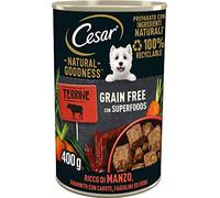 Cesar Natural Goodness - Comida húmeda para Perros con Sabor a Carne y Verduras, 6 latas de 400 g, Total 2,4 kg