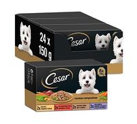Cesar Comida Húmeda para Perros, Selección Recetas Campesinas en Salsa, Multipack (Pack de 3 x 8 Tarrinas x 150g)