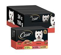 Cesar Comida Húmeda para Perros, Selección de Clásicos en Paté, Multipack (Pack de 3 x 8 Tarrinas x 150g)