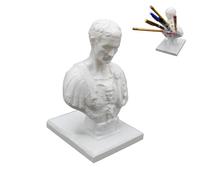 César Portalápices - Portalápices Julio César Con Resina, 16,5x11,5x9cm Portalápices Con Busto De Julio César ,Resina Sintética Portalápices Creativo Para Escritorio De Oficina Adorno De Escritura