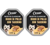 Cesar® - Recetas Clásicos - Recetas clásicas de Comida para Perros - Paté de 14x150 gr - 14 bandejas (Paquete de 2)
